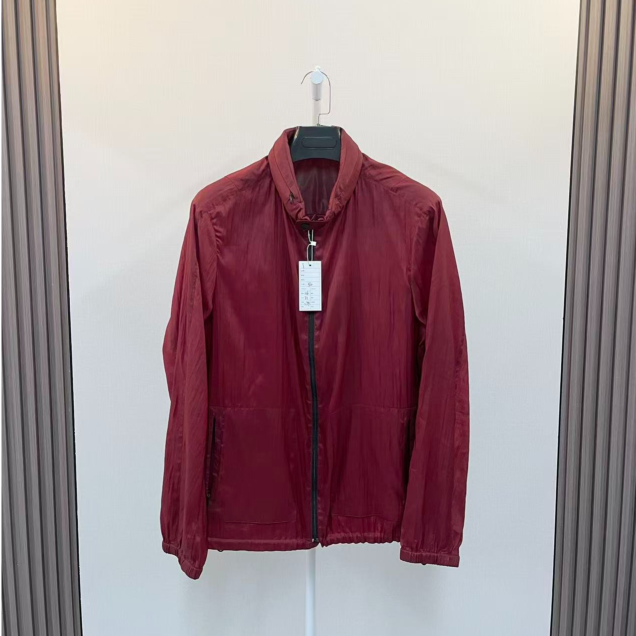 99新 CERRUTI 1881/卓诺迪 /红色冲锋衣拉链外套夹克/尺码50