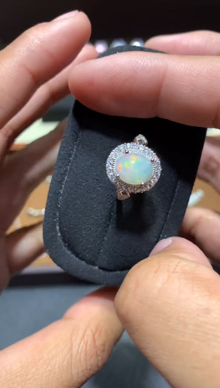 未镶嵌欧泊戒指K90