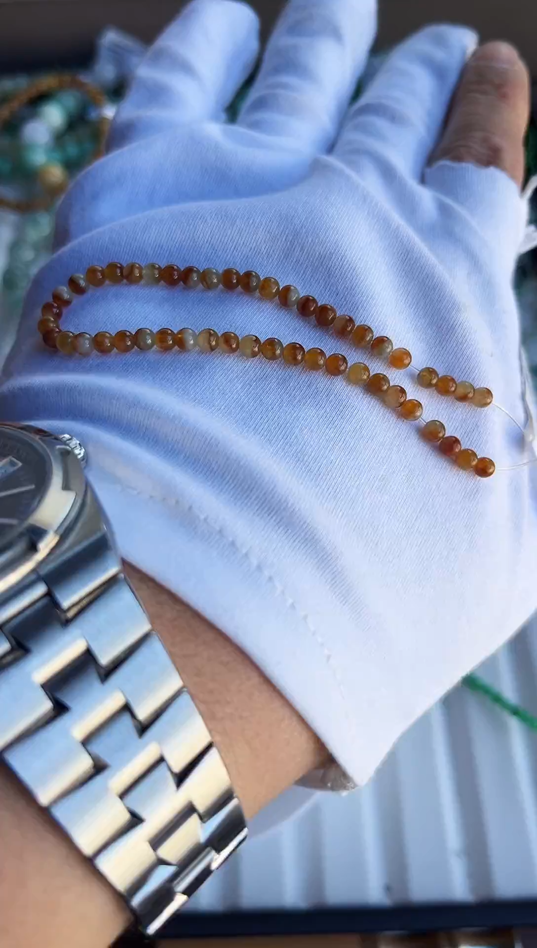 散珠翡翠翡翠手串卡3