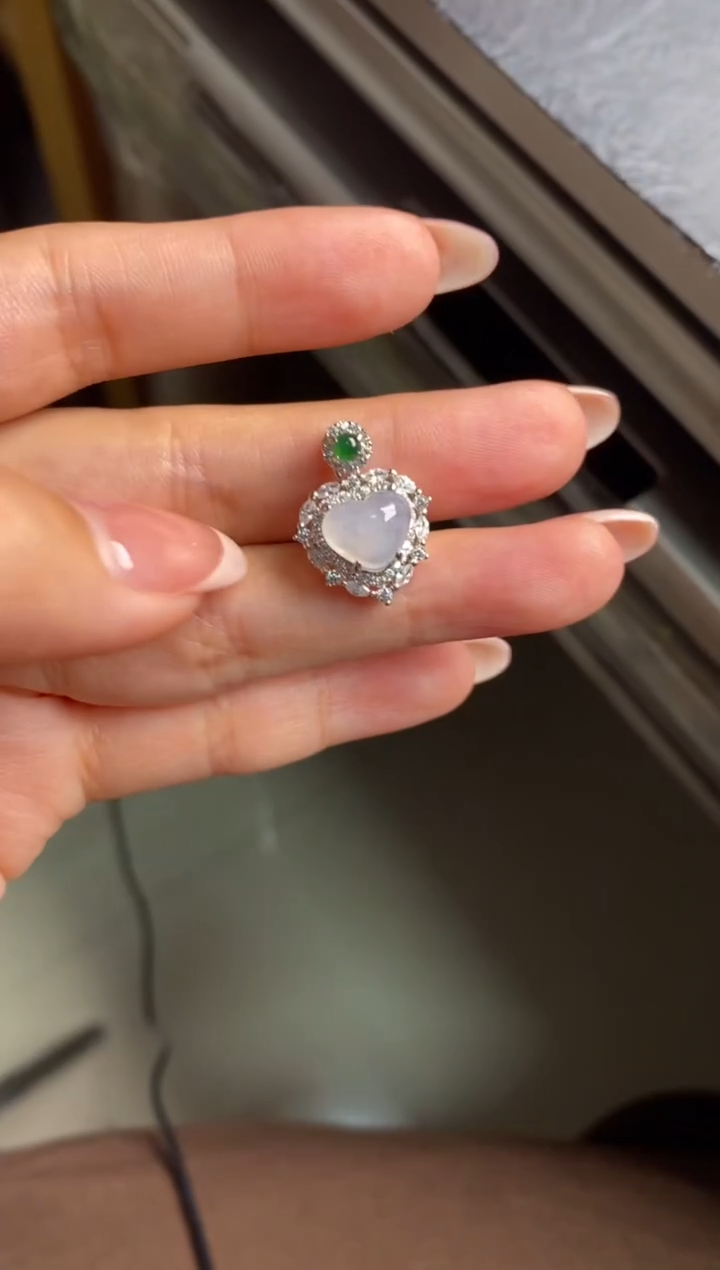银S925镶嵌戒指翡翠天然A货翡翠