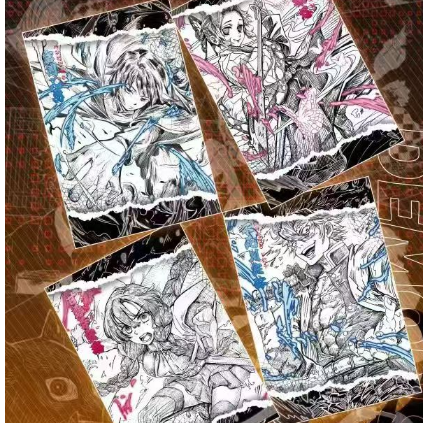 【拆包】鬼灭之刃-断刃文创鬼杀破阵色纸收藏盲盒（直播带拆）