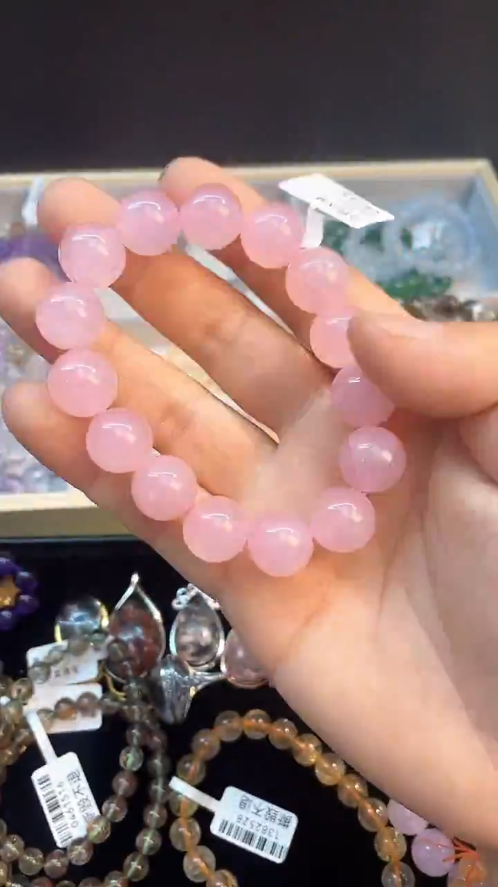 水晶手链未镶嵌马粉水晶