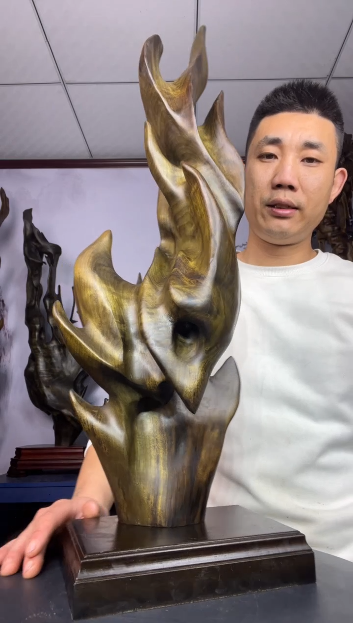 金丝楠木雕款知*践金丝楠木工艺品摆件