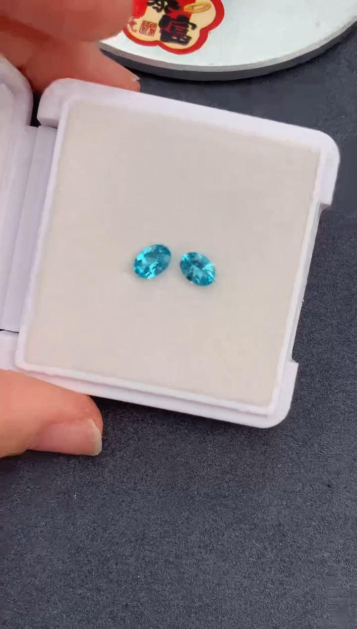 【闪购商品】磷灰石裸石未镶嵌1.5ct磷灰石配对