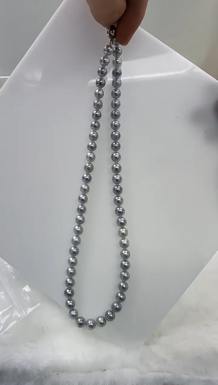 【闪购商品】海水珍珠DA未镶嵌t857 灰珠串7