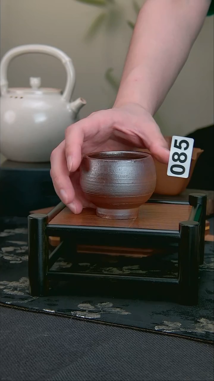 柴烧裸烧  孤品  主人杯058