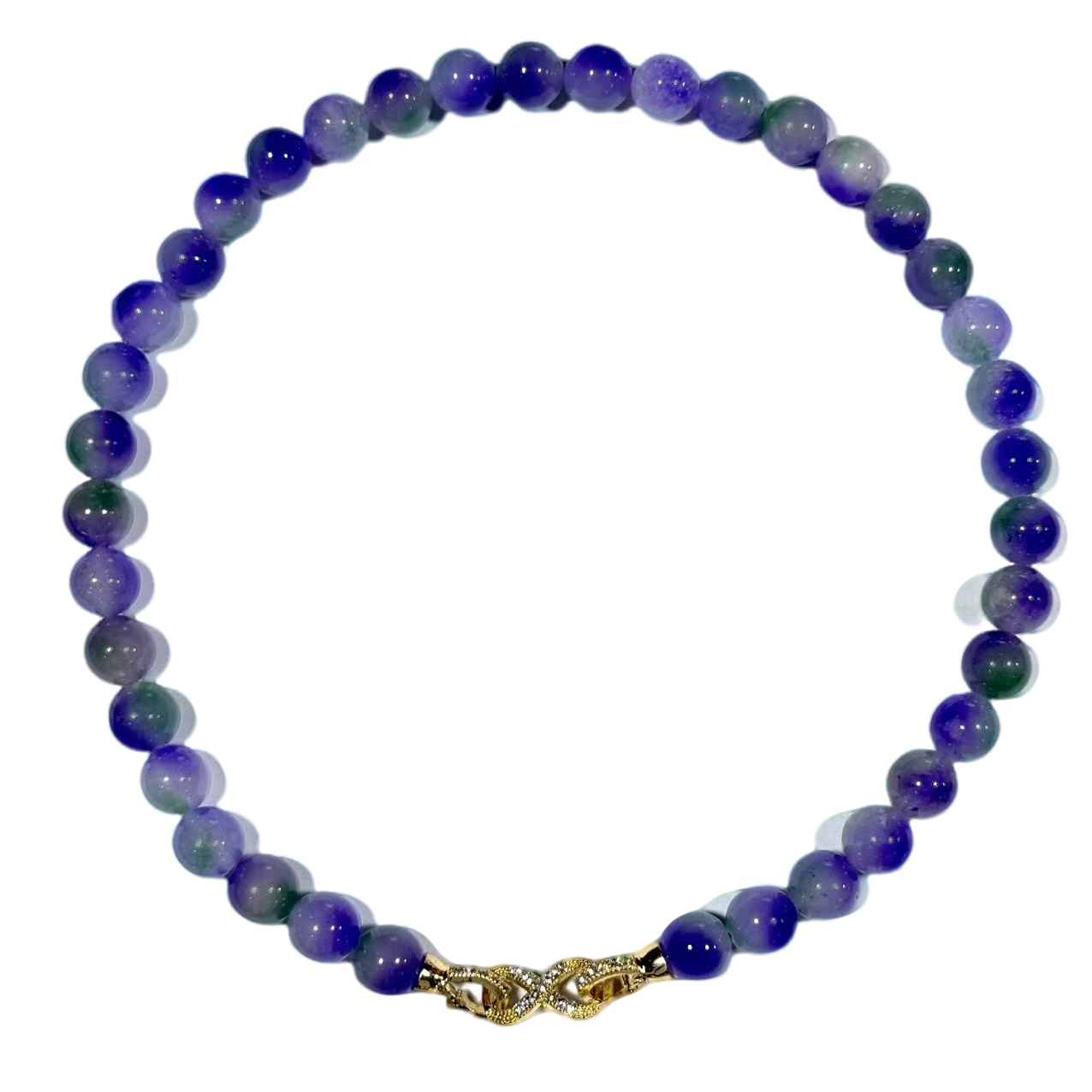 x743-国风设计款蓝冰魄圆珠毛衣链-赠礼盒