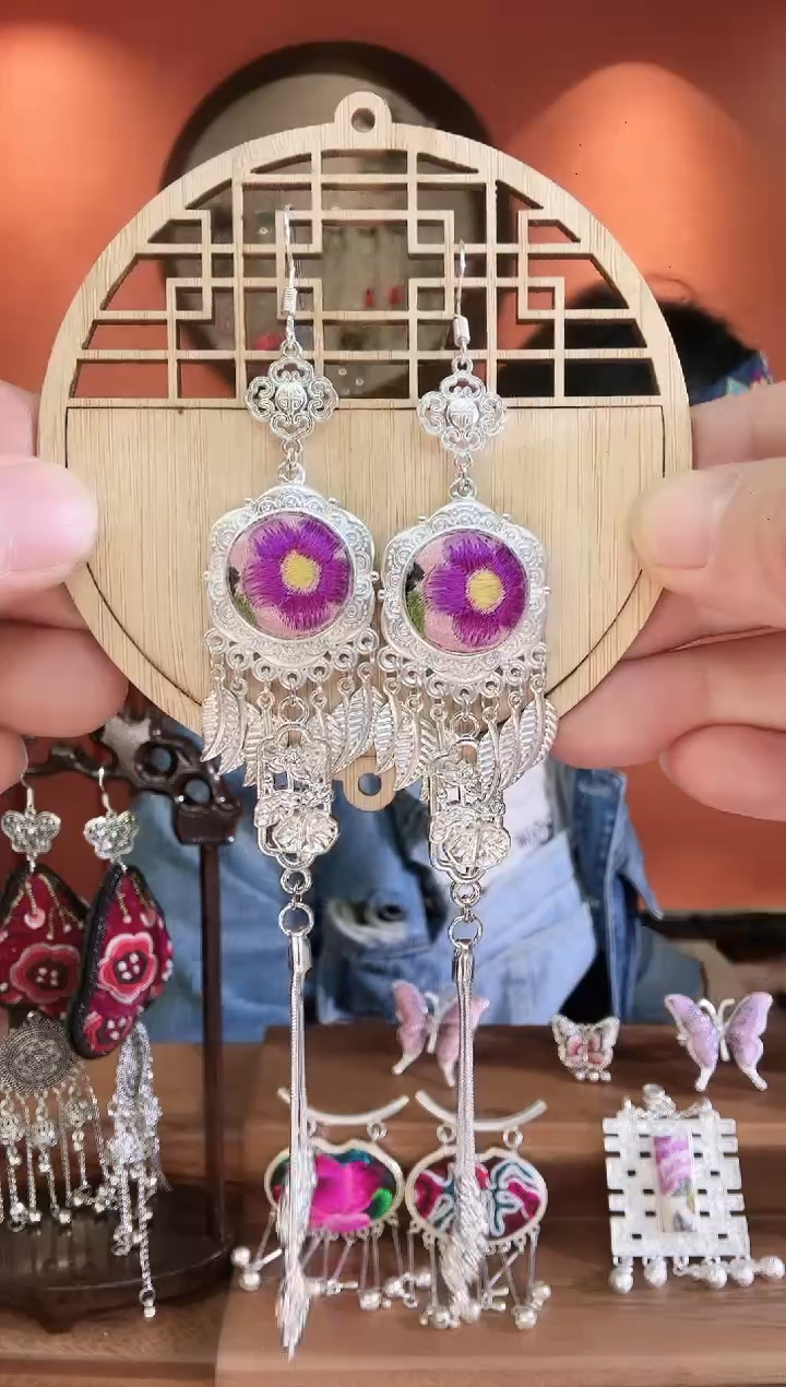 非遗苗绣刺绣首饰17