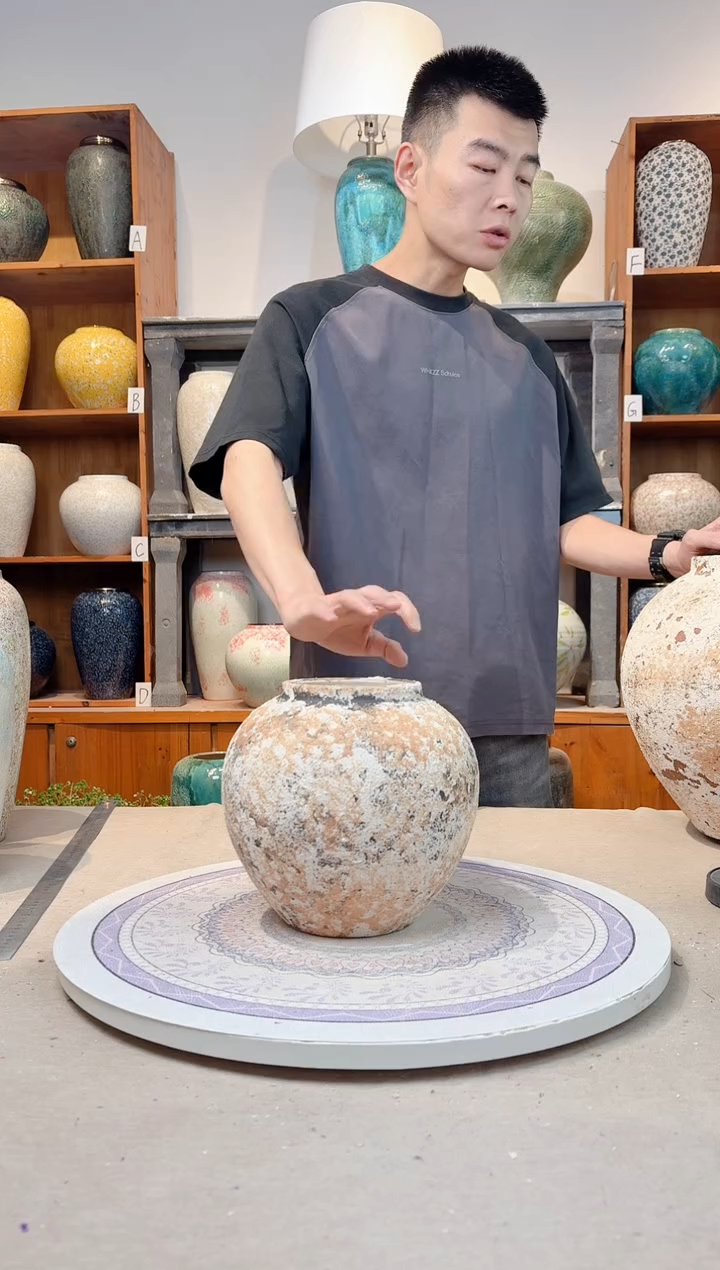 瓶孤品 手工 精品陶瓷花瓶  