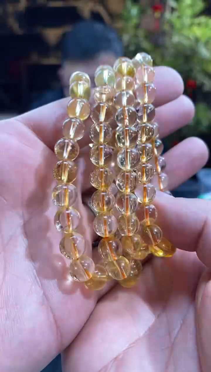 【闪购商品】黄晶手串未镶嵌（2）-1-8黄晶多样性随机发其一