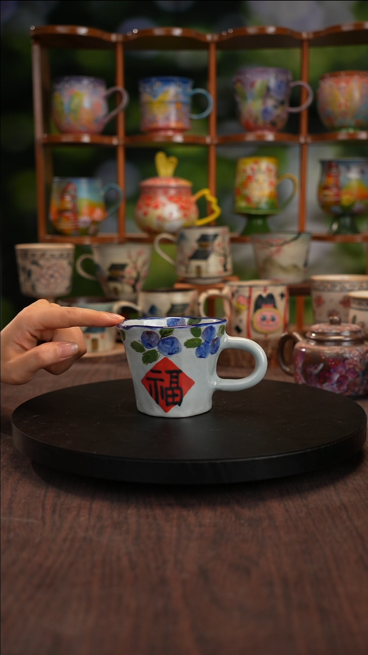 景德镇手绘陶瓷马克杯