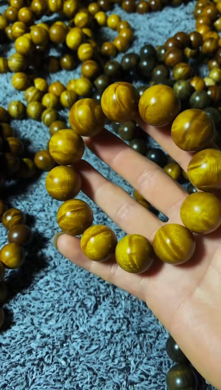 【闪购商品】金丝楠木雕楠帝金丝楠木手串2.0虎门黄料