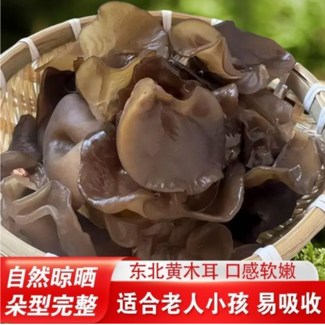 黄金耳 椴木山木耳  口感软糯 泡发时间短  适合老人孩子