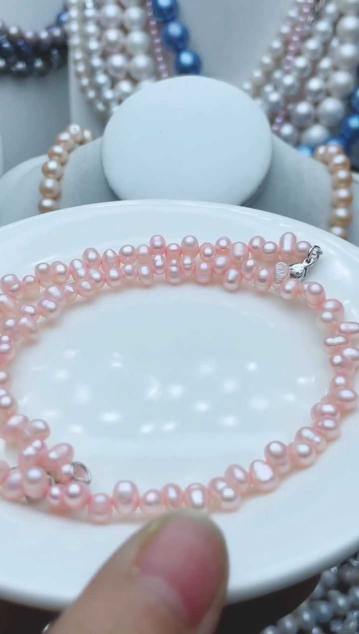 【闪购商品】淡水珍珠颈饰钛钢1