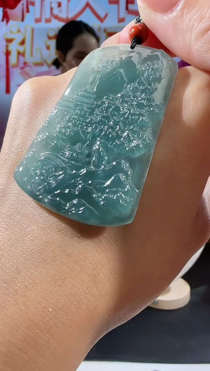 【闪购商品】翡翠吊坠(不含链)未镶嵌山水牌多样性发一