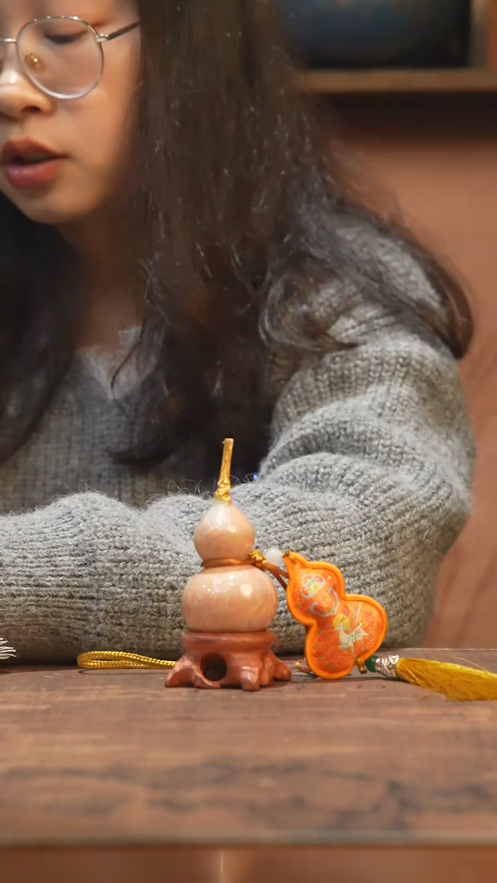 【闪购商品】80号-大漆飘漆小葫芦车挂包挂