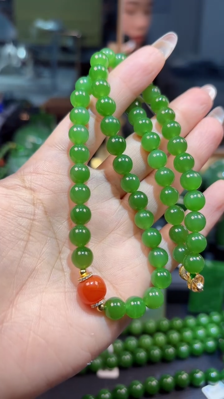 【闪购商品】和田玉（碧玉）颈饰银S925镶嵌1