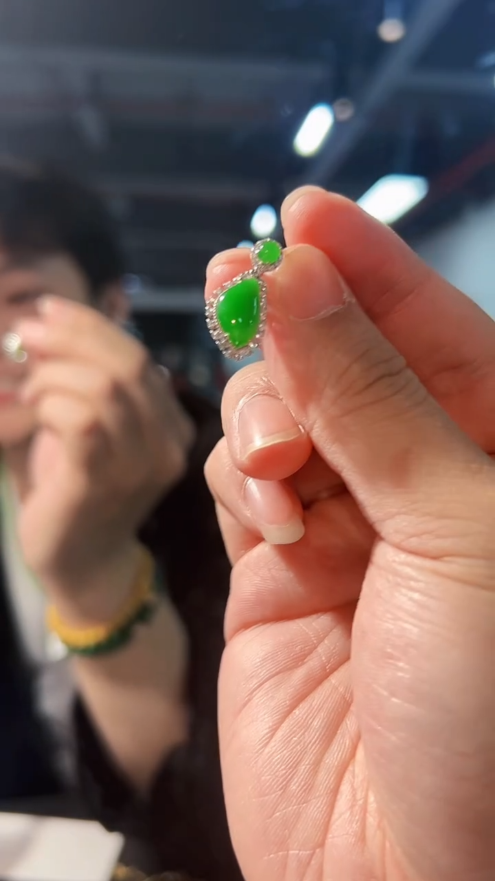 【闪购商品】翡翠颈饰18K金镶嵌缅料A货/支持复检/一件