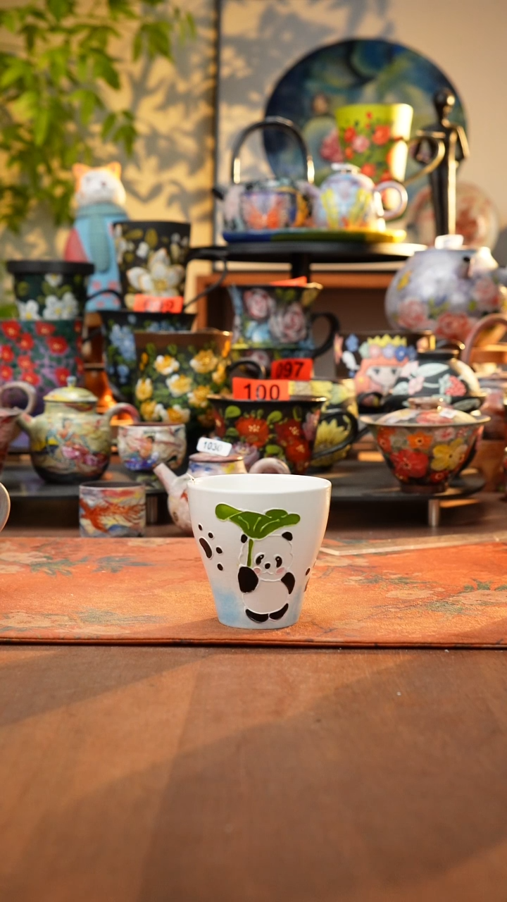 瓷片景德镇手工手绘1004