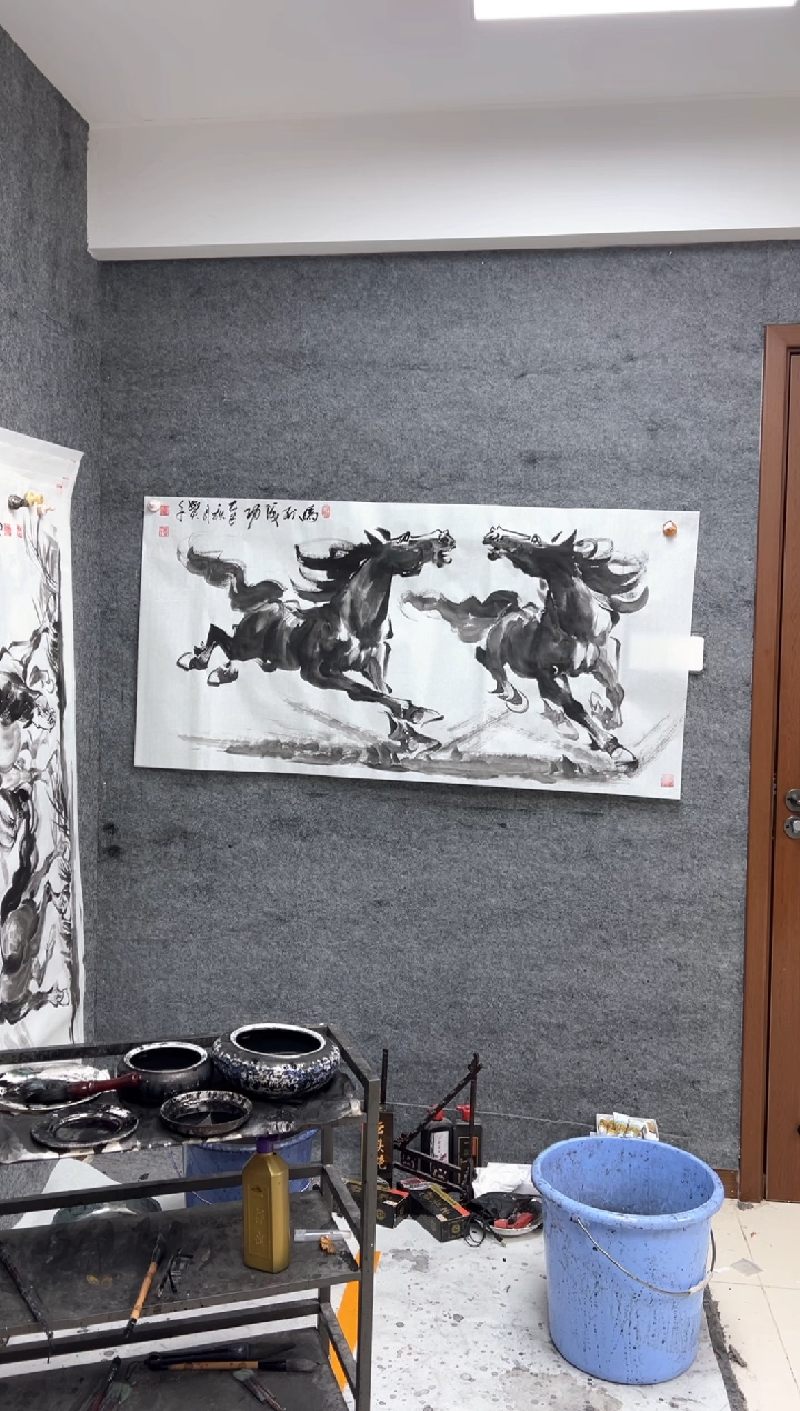 国画马到成功 带收藏证书