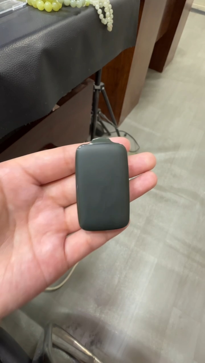 吊坠(不含链)未镶嵌和田玉塔青无事牌（产地直发）