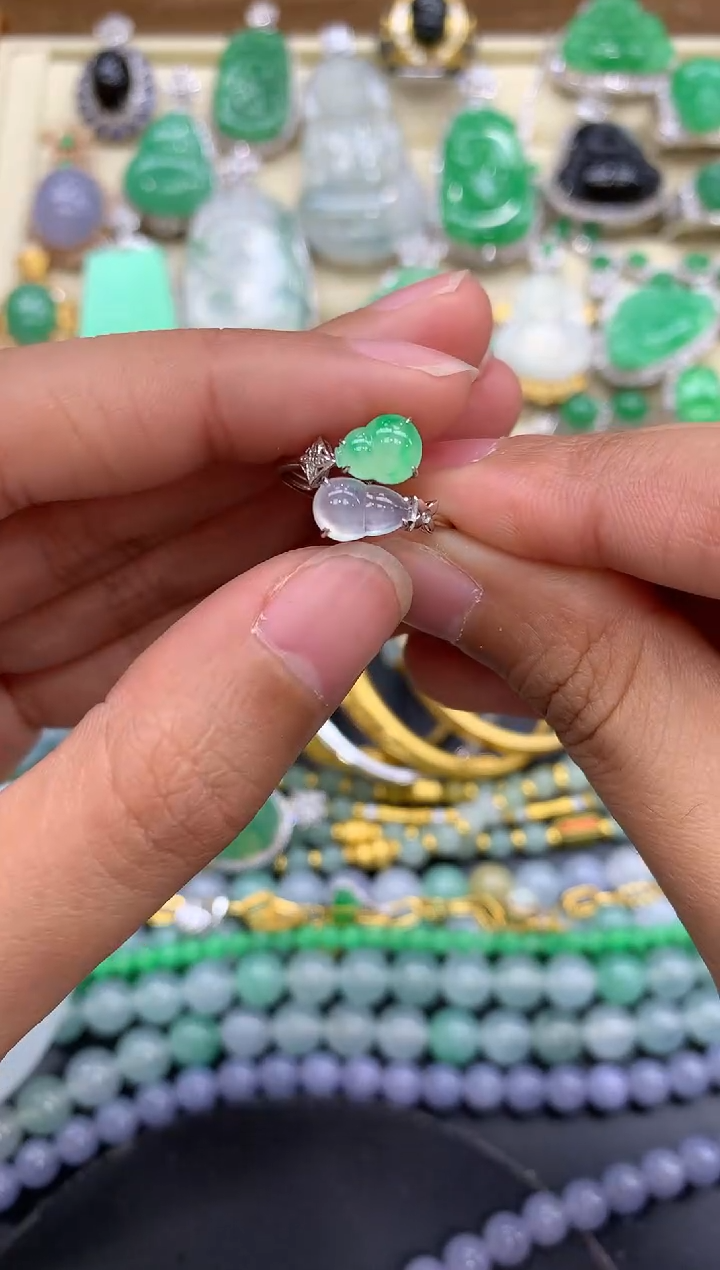 【闪购商品】翡翠戒指18K金镶嵌237-中国好珍宝