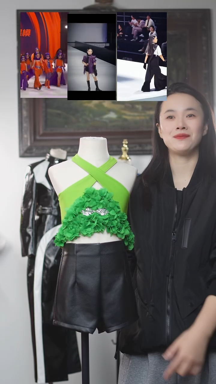 120码绿色上衣艺桐轩儿童潮服