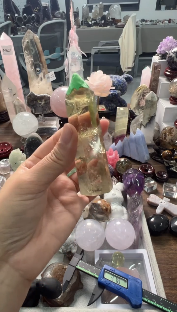 未镶嵌珠宝半成品水晶M461 约9.6cm