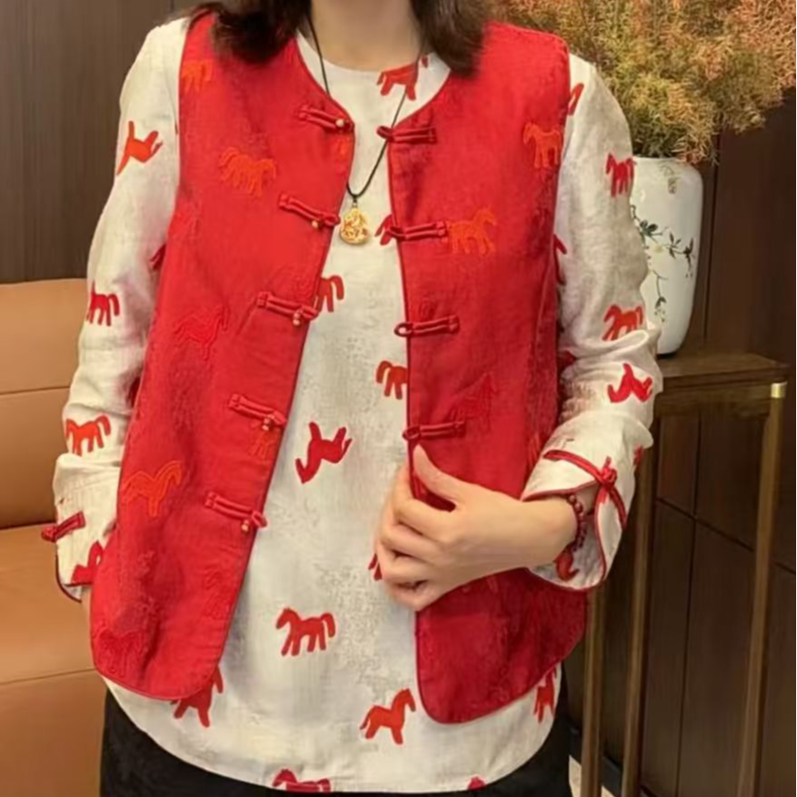 新年新中式国风女装马甲