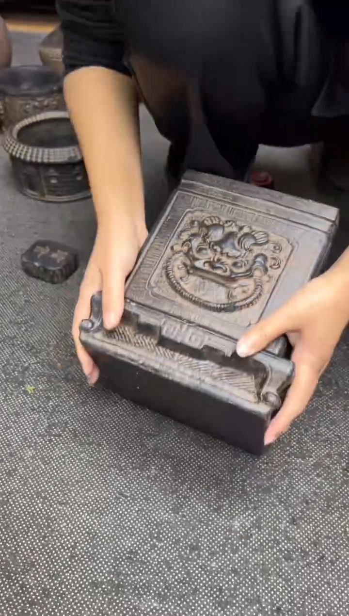 陶土【火山泥】虎头方墩