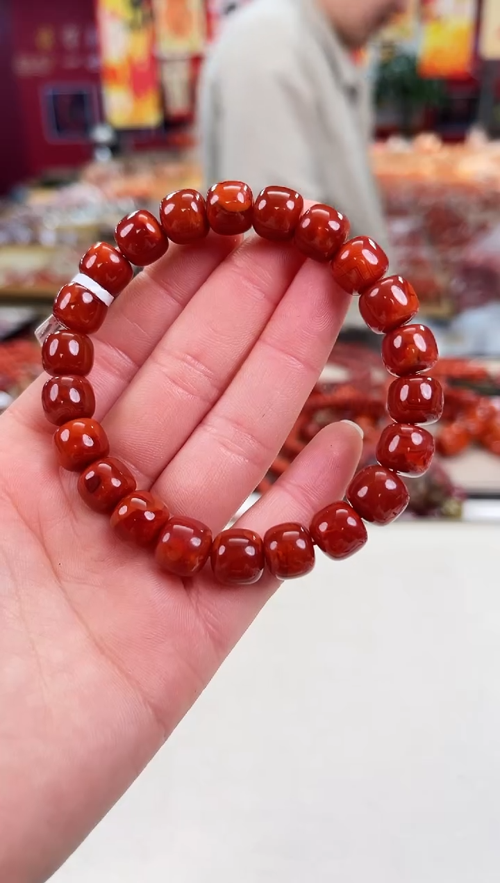 未镶嵌瓦西nxh老型手串10+南红玛瑙（多样式发其一）