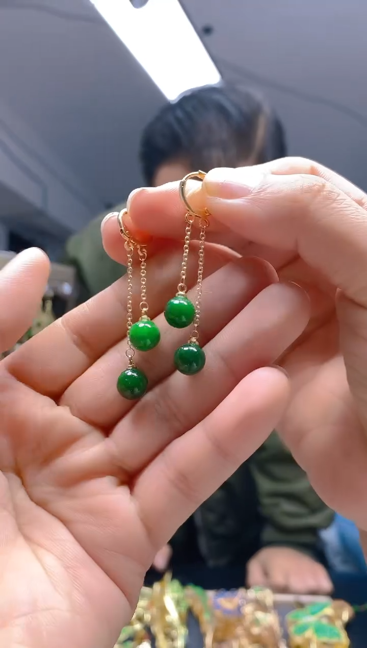 【闪购商品】翡翠耳饰合金335翡翠耳包