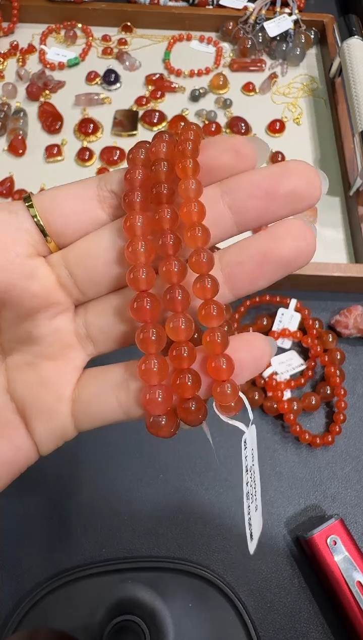 未镶嵌手串南红玛瑙X1204-223-197多样性一件