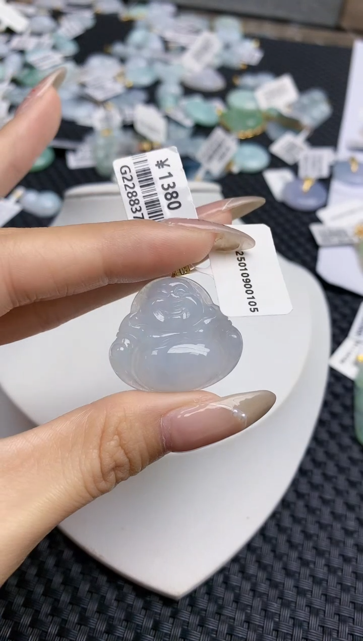 【闪购商品】翡翠颈饰18K金镶嵌天然翡翠A货