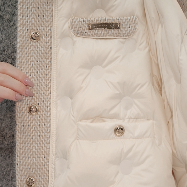 [甄选大朵鸭绒]25年冬五彩暖意保暖百搭显瘦白鸭绒羽绒服E-2006