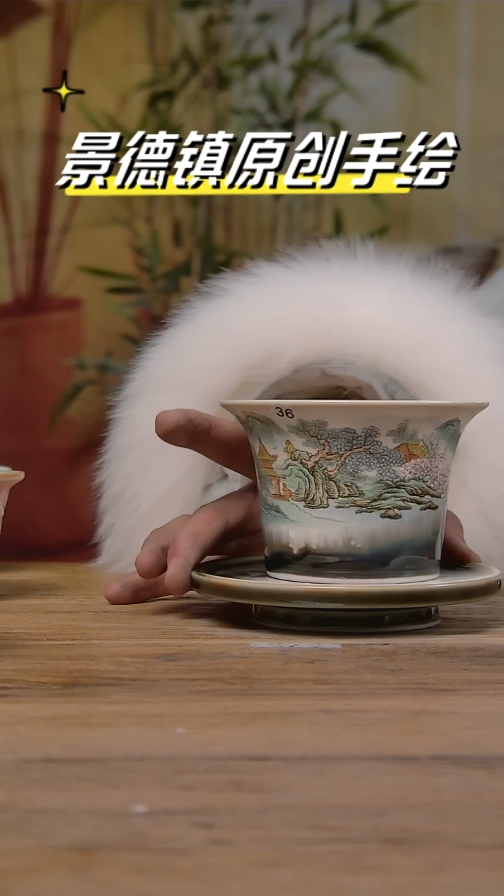 【闪购商品】景德镇陶瓷杯碗柴烧多人