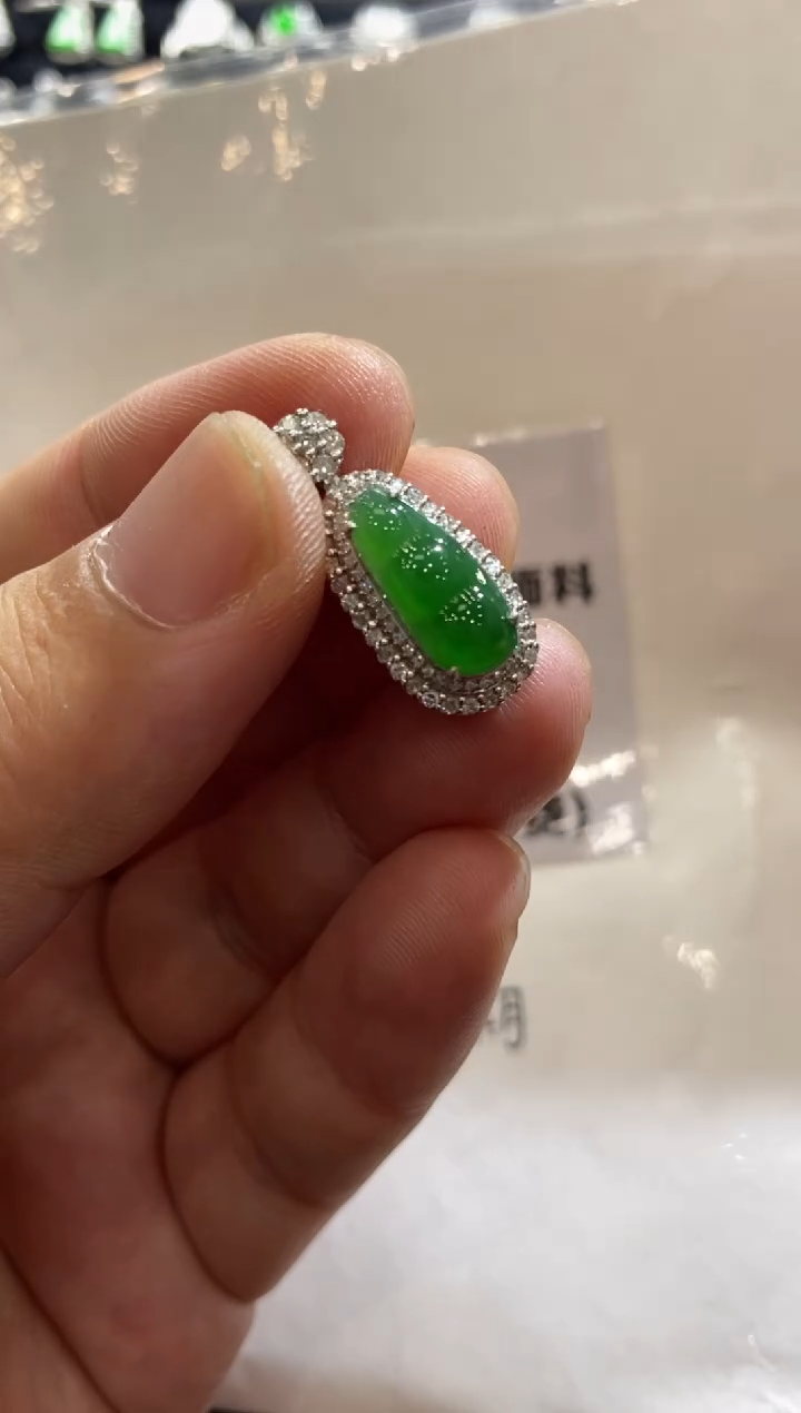 【闪购商品】翡翠颈饰18K金镶嵌收到货48小时鉴赏期（超时不退不换）