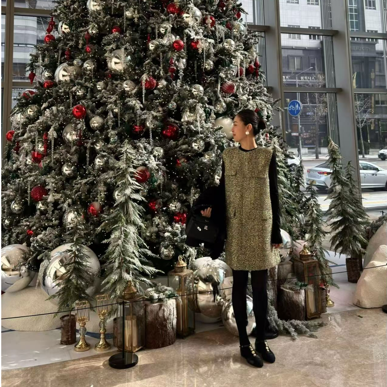 小香风气质氛围感背心连衣裙F4242