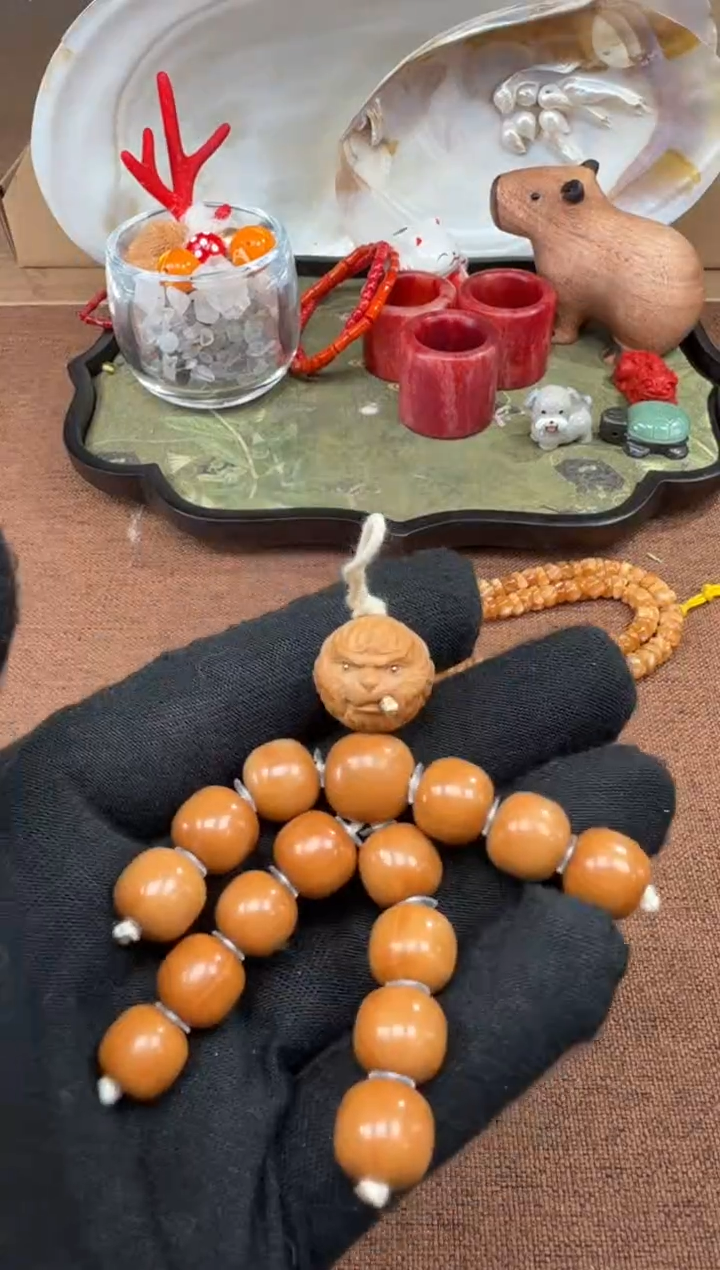 【闪购商品】猴头核桃把件悟空猴头小人多样性发其一