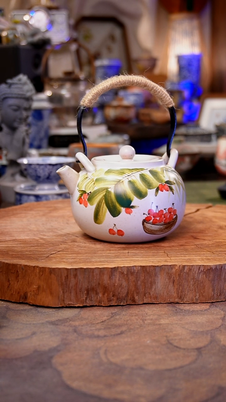 杯子陶芭蕉叶景德镇手工手绘