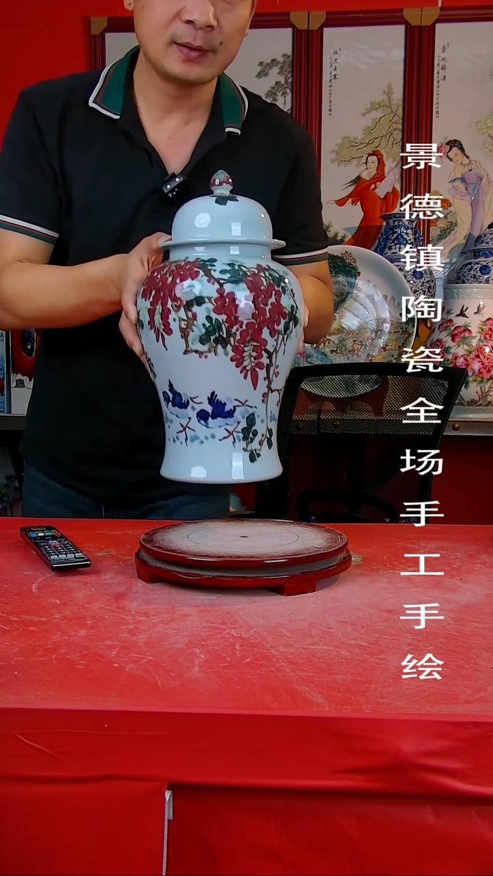 摆件手景德镇陶瓷 全场手工绘