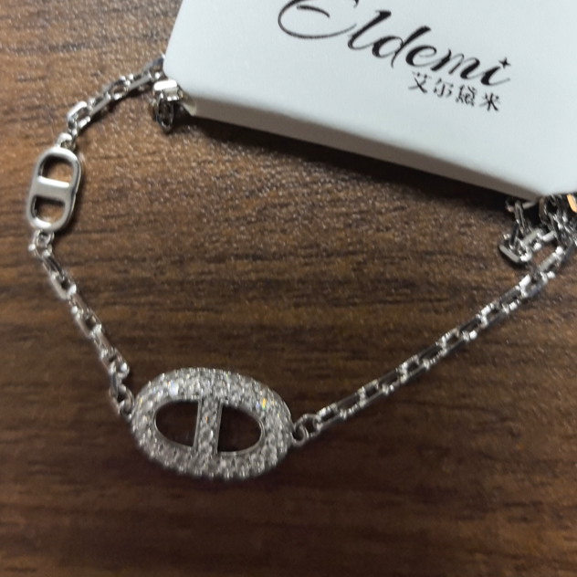 合金合成锆石手链 合金手链气质小众高级感A1001