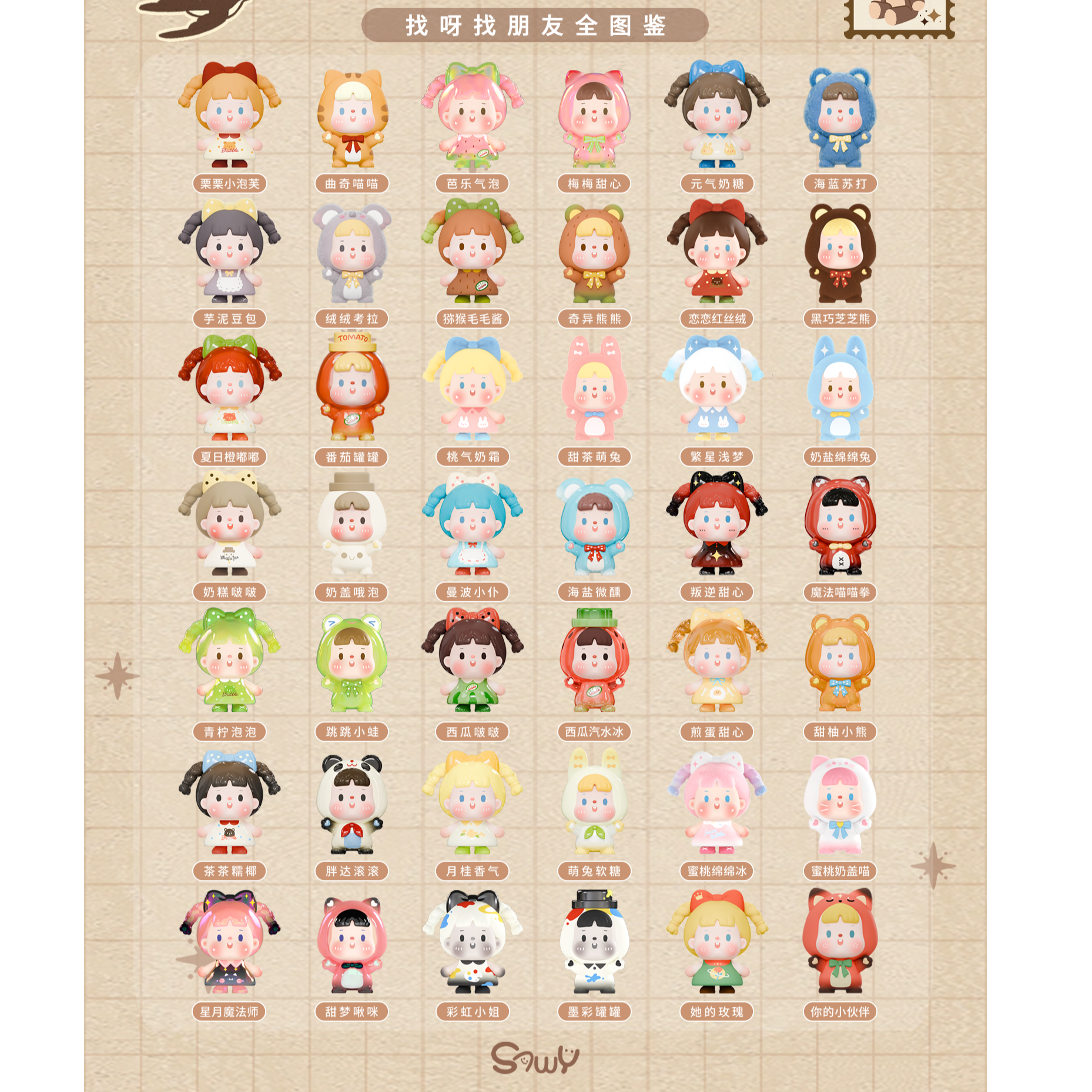 SAWY思歪初代MINI盲盒找朋友系列盲盒（默认代拆）