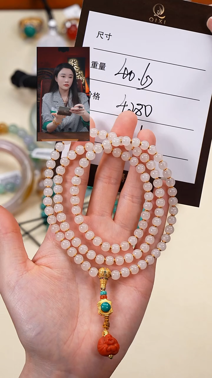 18K金镶嵌手串和田玉迅****赁柒禧文玩回血好物