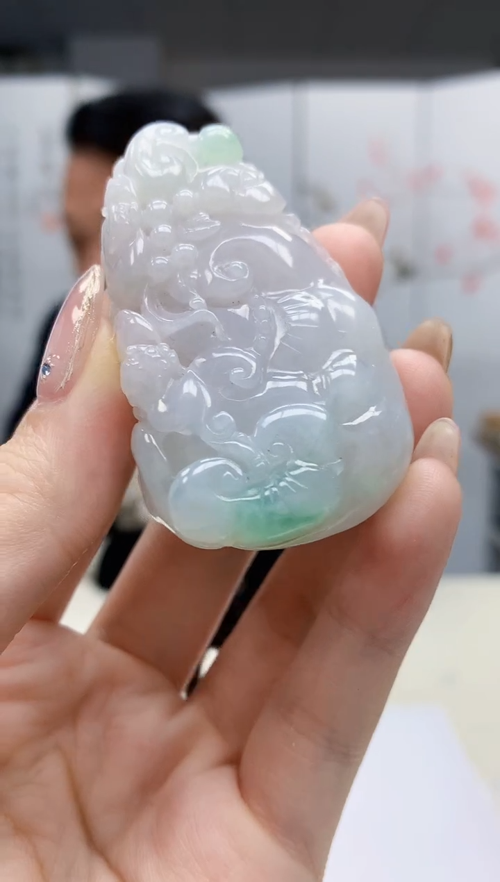 【闪购商品】定制翡翠未镶嵌4969jw-毛货挂件43