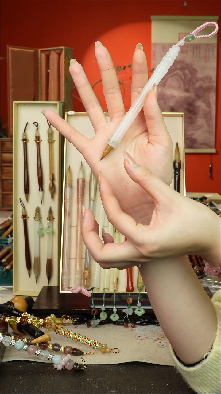277号闪孤品高货毛笔链接 清水试笔 蘸墨不退