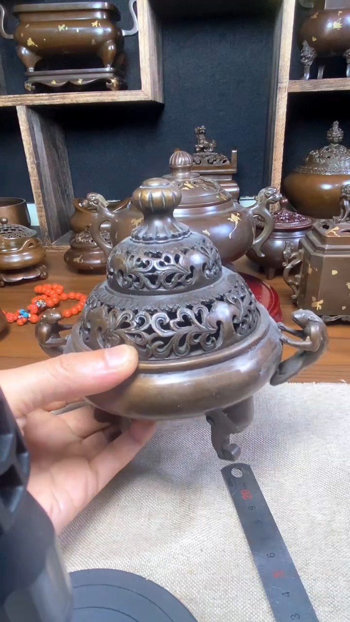 【闪购商品】苏工 普工精品铜 摆件熏香炉/摆件