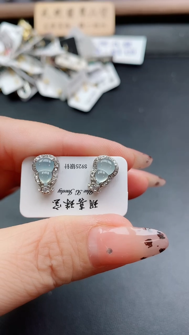 银S925镶嵌戒指翡翠1