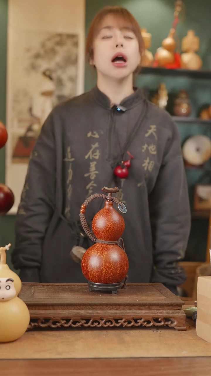 【闪购商品】242号精品天然大漆工艺防渗内胆酒葫芦~