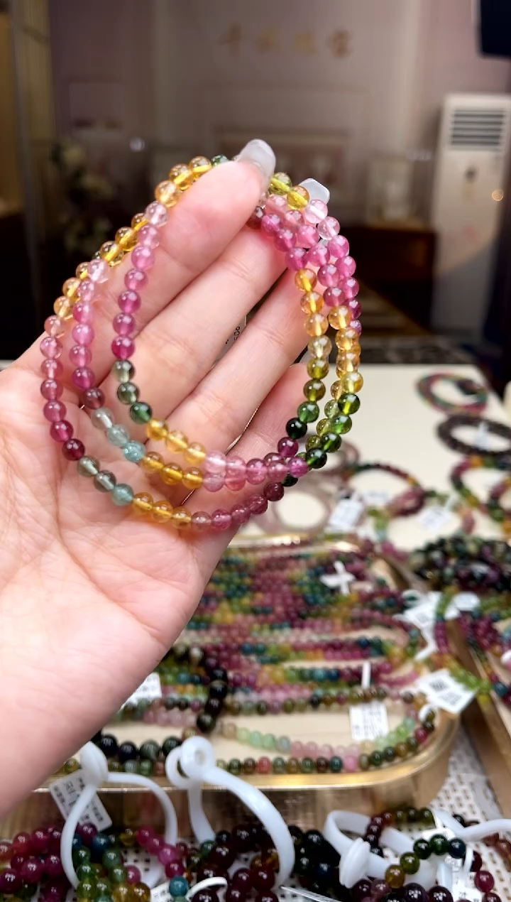 【闪购商品】碧玺/未镶嵌4mm+碧玺多圈多样性发货